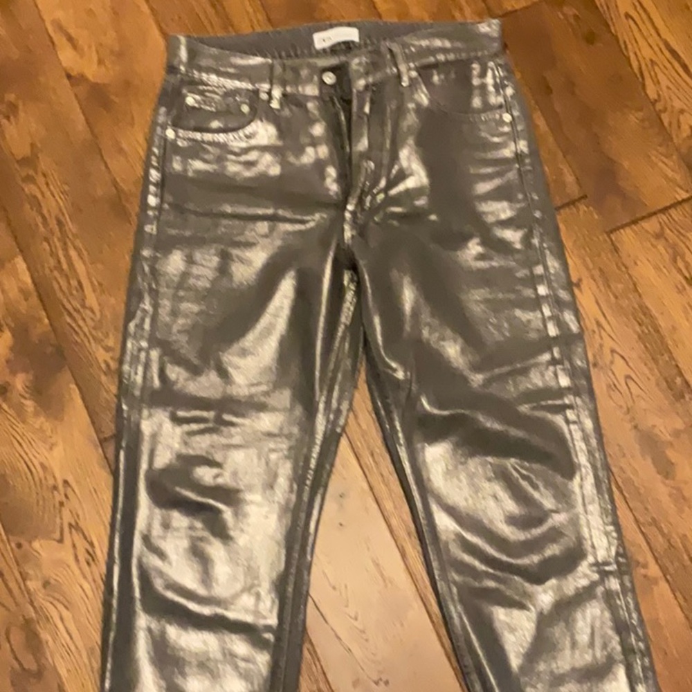 Zara silver jeans